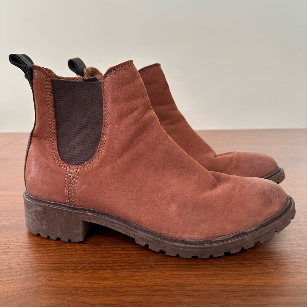 Cobb Hill Nubuk Leather Ankle Boots Waterproof, sz 10, Super Comfortable!